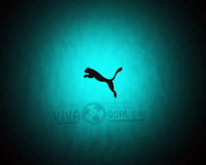 Puma Logo Blue Background Wallpaper