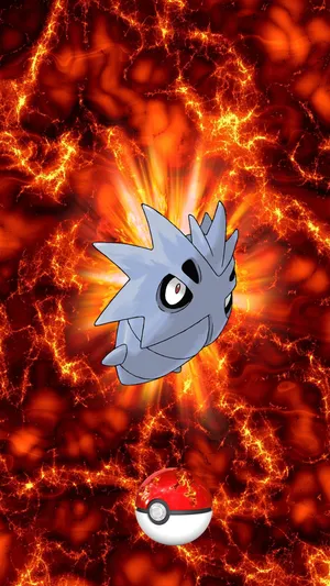 Pupitar Emergingfrom Pokeball Wallpaper