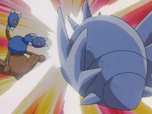 Pupitar_vs_ Animated_ Character_ Battle Wallpaper