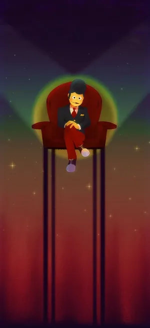 Puppet Show Hostin Armchair Wallpaper