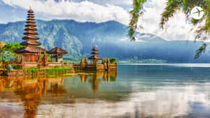 Pura Ulun Danu Beratan Zoom Party Wallpaper