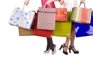 Purchase With Colorful Bags Wallpaper