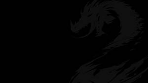 Pure Black Dragon Graphic Wallpaper