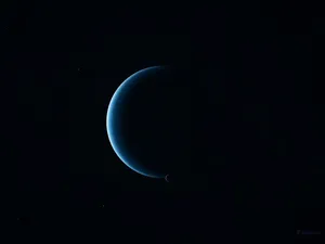 Pure Black Space And Edge Of Planet Wallpaper
