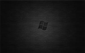 Pure Black Windows Logo Wallpaper