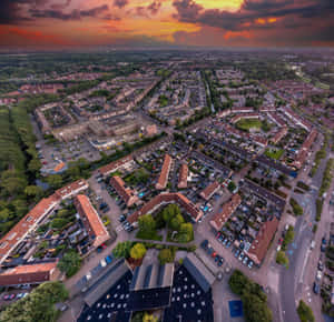 Purmerend Sunset Aerial View.jpg Wallpaper