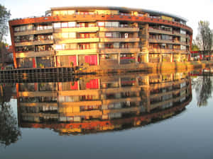 Purmerend Waterfront Reflections Wallpaper