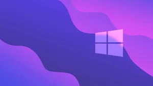 Purple Abstract Windows Logo Wallpaper