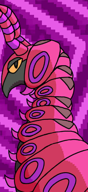 Purple Aesthetic Art Of Scolipede Phone Wallpaper