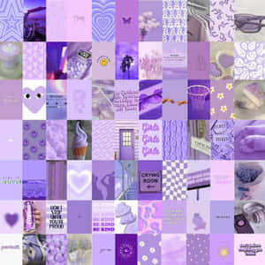 Purple Aesthetic Collage Wallpaper Wallpaper