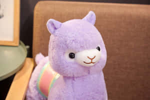 Purple Alpaca Plush Toy Wallpaper