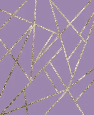 Purple And Gold Geometric Design Wallpaper
