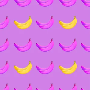 Purple And Yellow Bananas Wallpaper