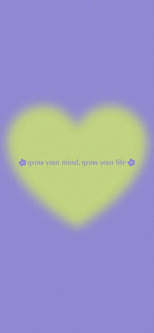 Purple And Yellow Heart Aura Aesthetic Wallpaper