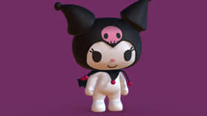 Purple Background Kuromi Figure Wallpaper