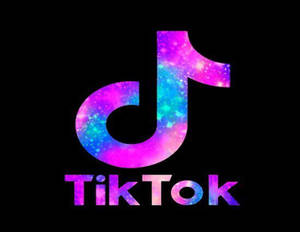 Purple Blue Galatic Tiktok Design Wallpaper