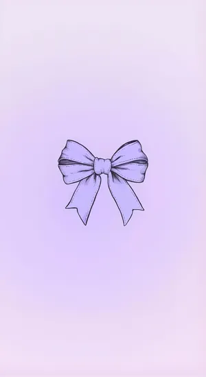 Purple Bow Illustration Wallpaper