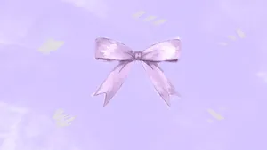 Purple Bow On Soft Background Wallpaper