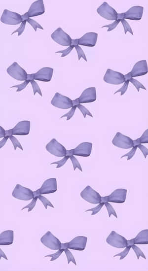 Purple Bow Pattern Wallpaper