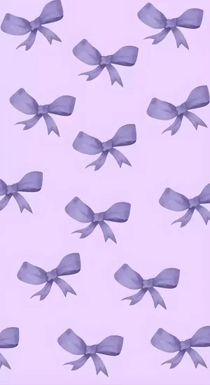 Purple Bow Pattern Wallpaper