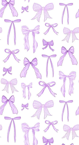 Purple Bow Pattern Wallpaper