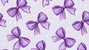 Purple Bow Pattern Wallpaper
