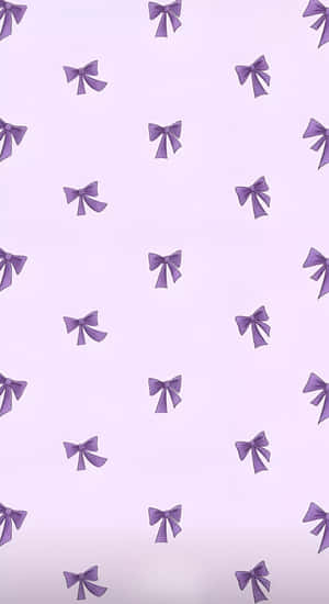 Purple Bow Pattern Design Wallpaper