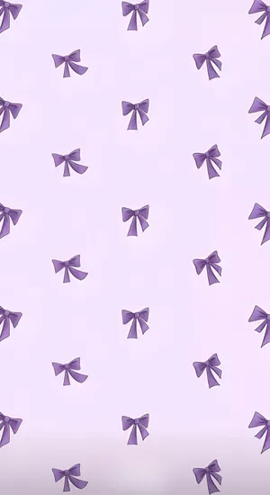 Purple Bow Pattern Design Wallpaper