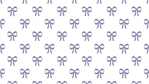 Purple Bow Pattern Design Wallpaper