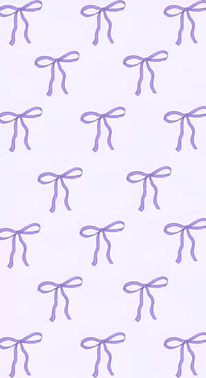 Purple Bow Pattern Wallpaper