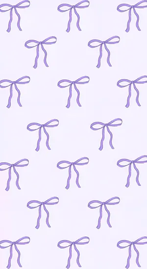Purple Bow Pattern Wallpaper