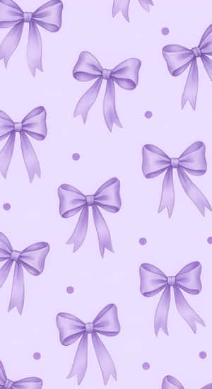 Purple Bow Pattern Wallpaper