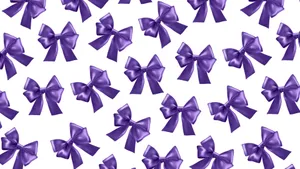 Purple Bow Pattern Wallpaper