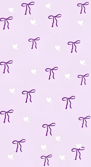Purple Bow Pattern Wallpaper
