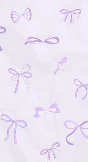 Purple Bow Pattern Wallpaper