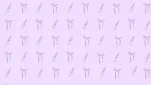 Purple Bow Pattern Wallpaper