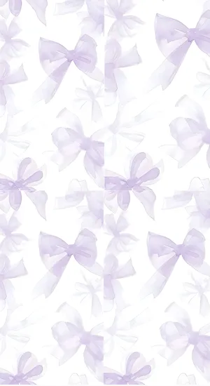 Purple Bow Pattern Wallpaper