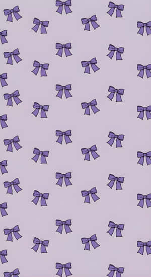 Purple Bow Pattern Wallpaper