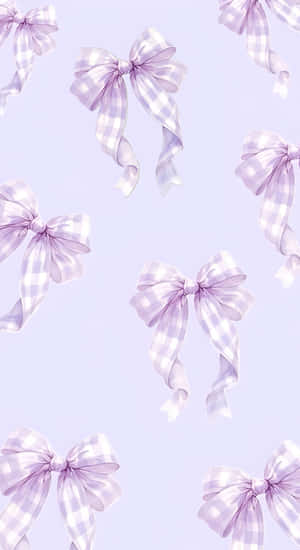 Purple Bow Pattern Wallpaper