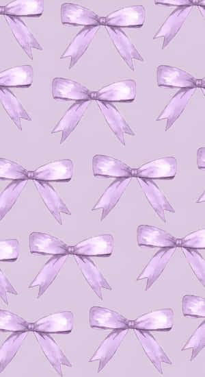Purple Bow Pattern Wallpaper