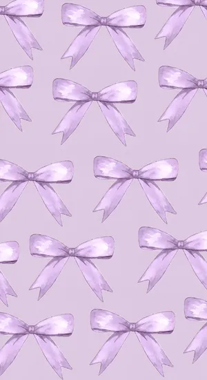 Purple Bow Pattern Wallpaper