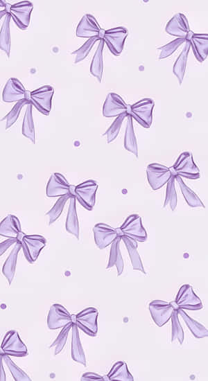 Purple Bow Pattern Wallpaper