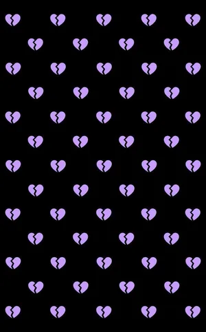 Purple Broken Heart Iphone Wallpaper