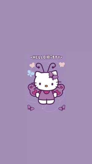 Purple Butterfly Hello Kitty Wallpaper