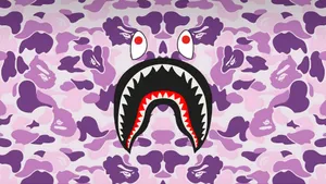 Purple Camo Shark Backpack Wallpaper