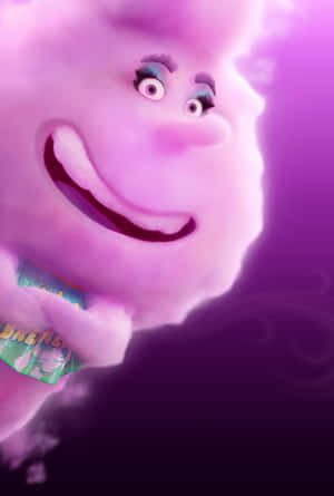 Purple Cloud Character Holding Money.jpg Wallpaper