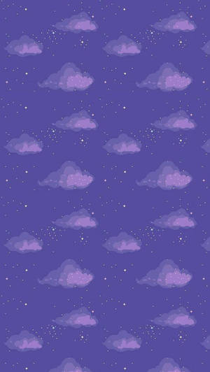 Purple Clouds Pattern Wallpaper