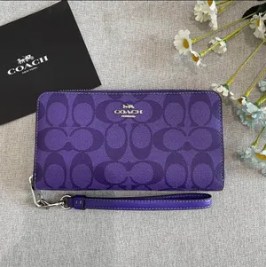 Purple Coach Wallet Floral Accent Wallpaper