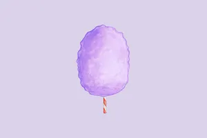 Purple Cotton Candy Illustration Wallpaper