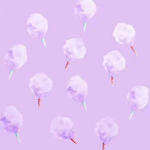 Purple Cotton Candy Pattern Wallpaper